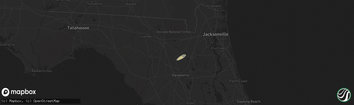 Hail map in Lake Butler, FL on April 2, 2016