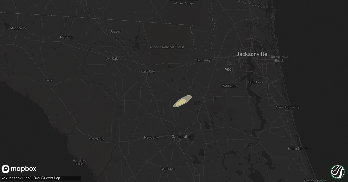 Hail map in Lake Butler, FL on April 2, 2016