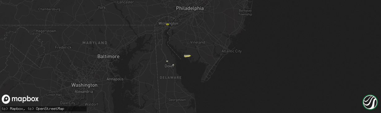 Hail map in Newport, NJ on April 2, 2016