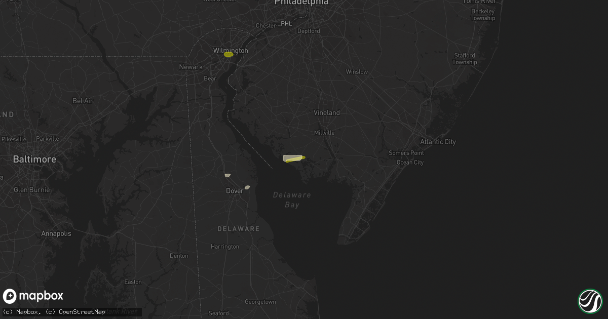Hail map in Newport, NJ on April 2, 2016
