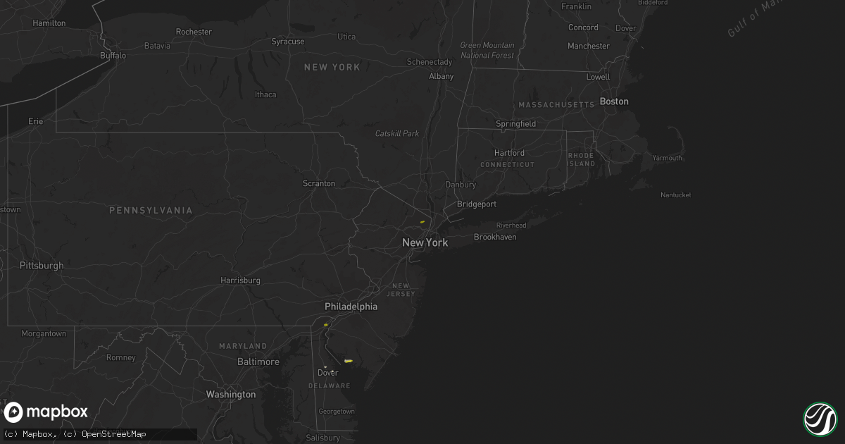 Hail map on April 2, 2016
