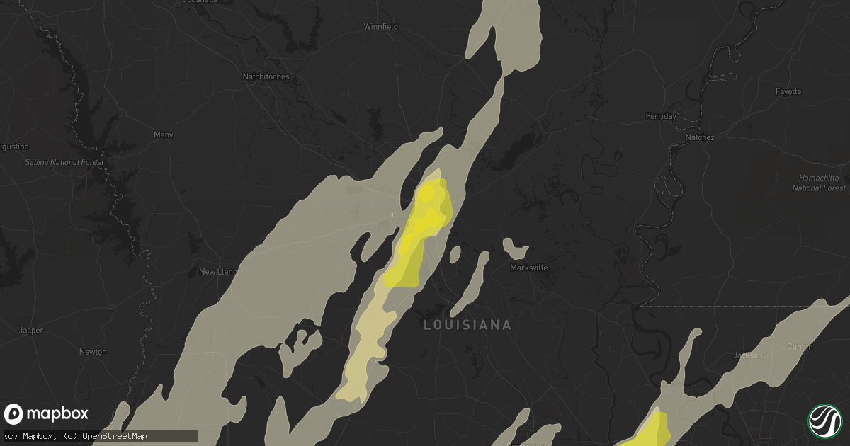 Hail map in Alexandria, LA on April 2, 2017