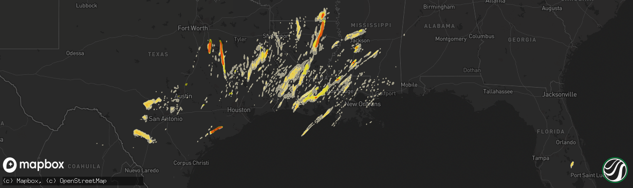 Hail map on April 2, 2017