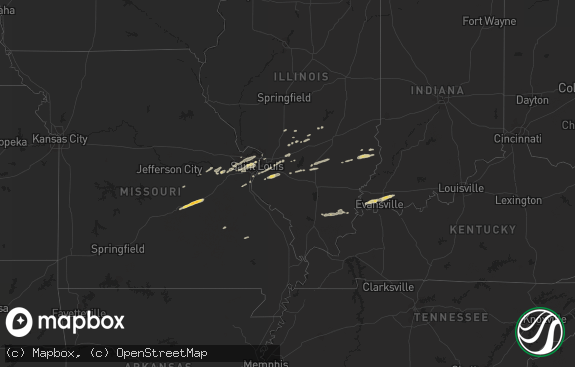 Hail map preview on 04-02-2018