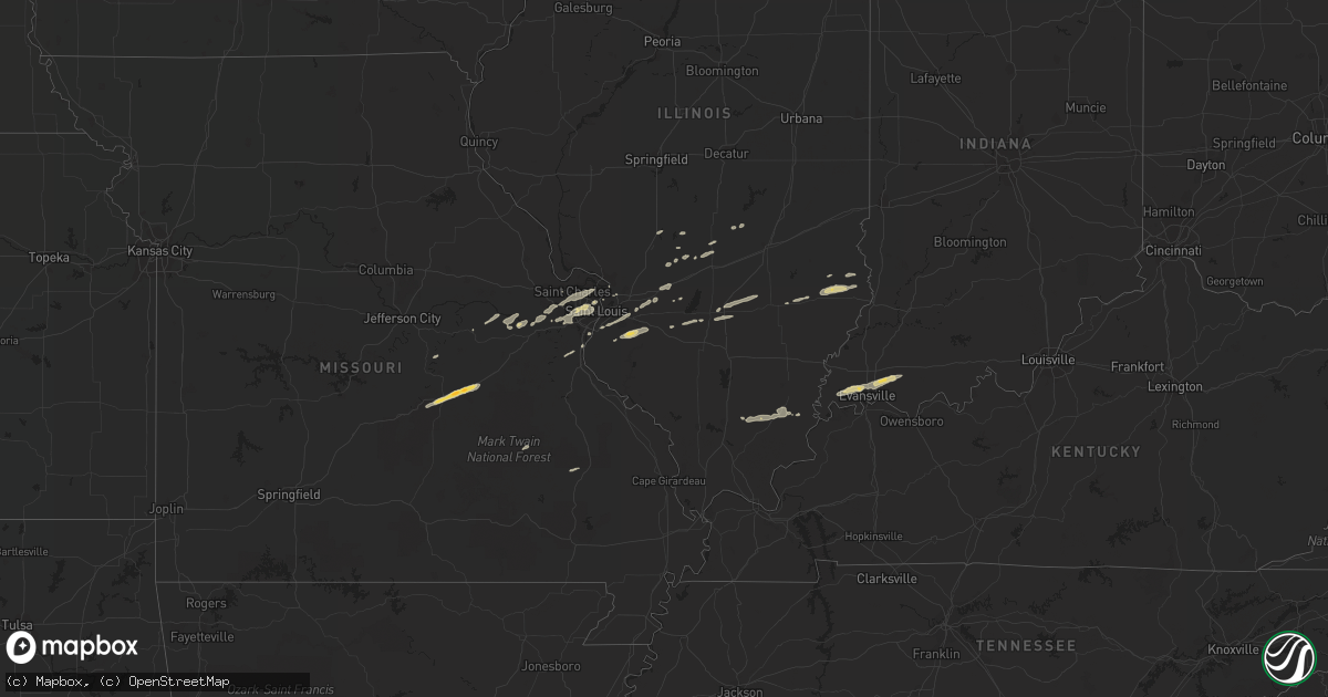 Hail map on April 2, 2018