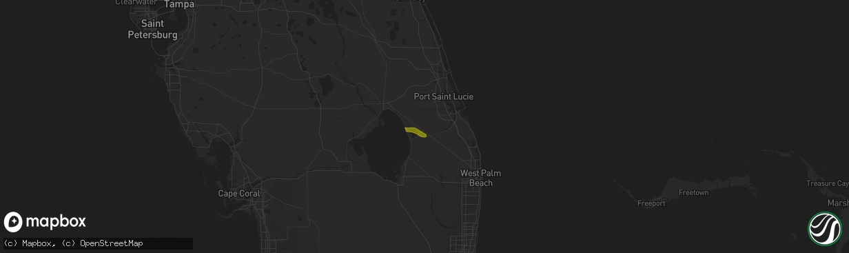 Hail map in Indiantown, FL on April 2, 2019