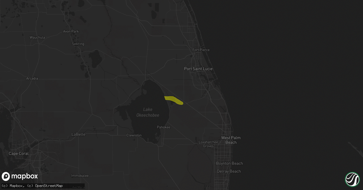 Hail map in Indiantown, FL on April 2, 2019