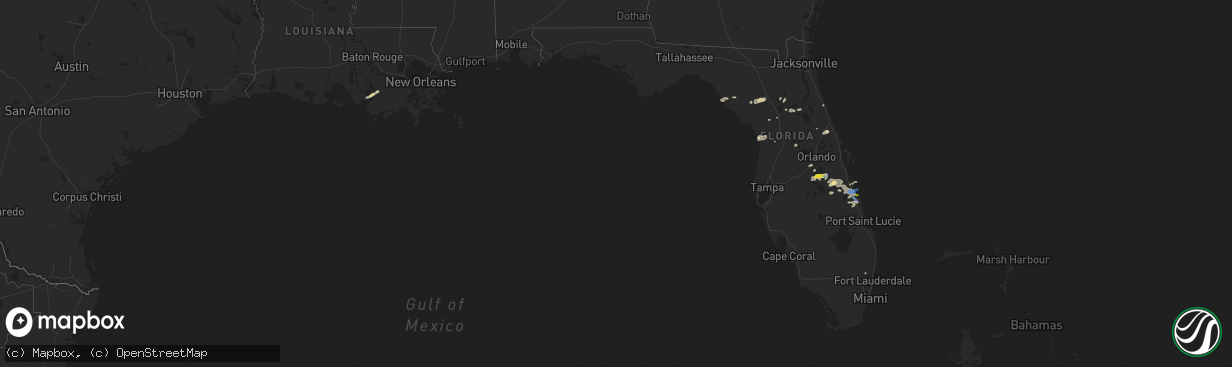 Hail map in Florida on April 2, 2022