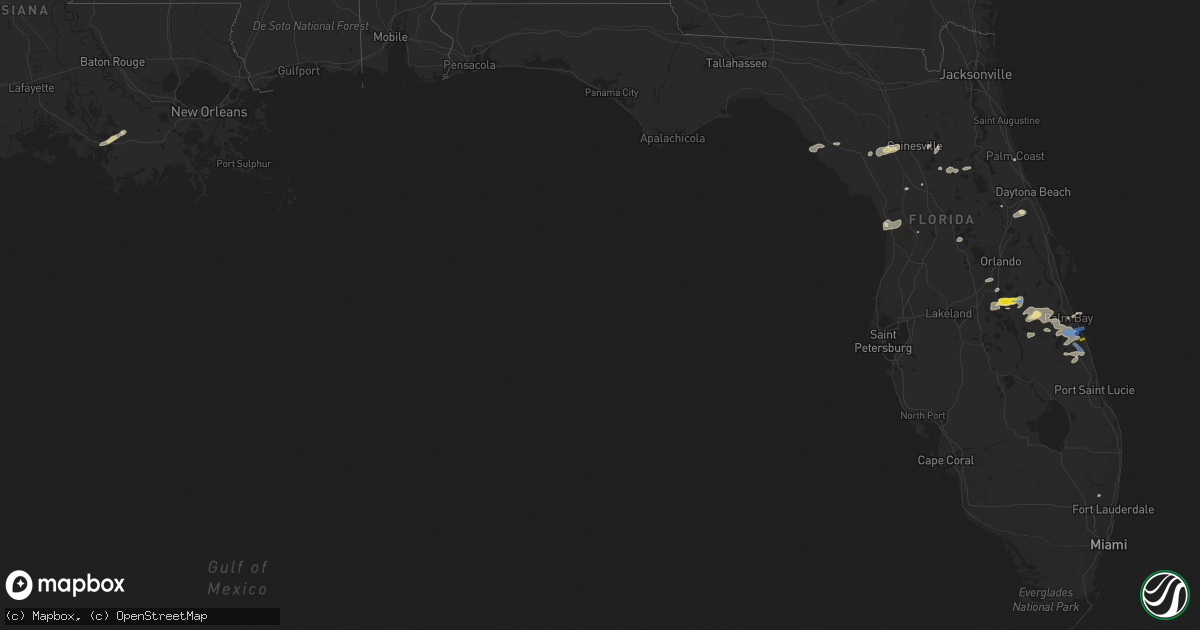 Hail map in Florida on April 2, 2022
