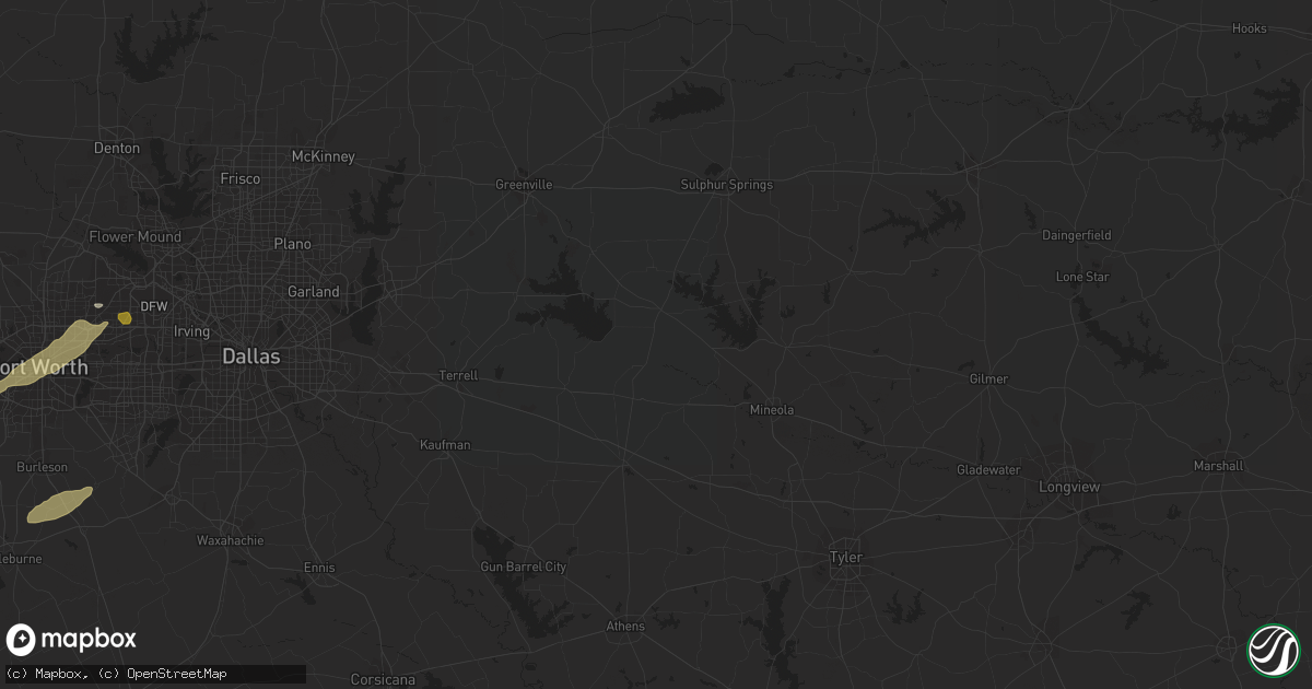 Hail map in Bridgeport, TX on April 2, 2023