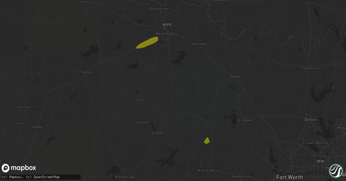 Hail map in Iowa Park, TX on April 2, 2023