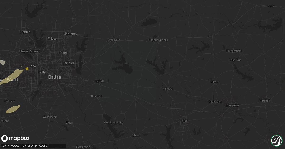 Hail map in Jacksboro, TX on April 2, 2023