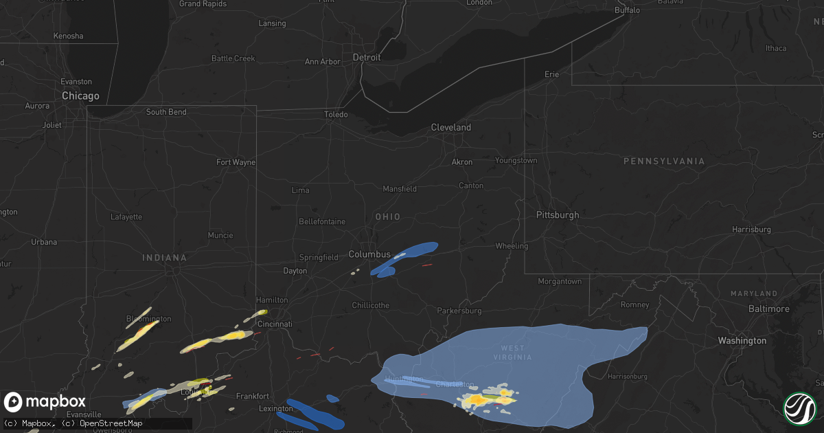 Hail map in Ohio on April 2, 2024