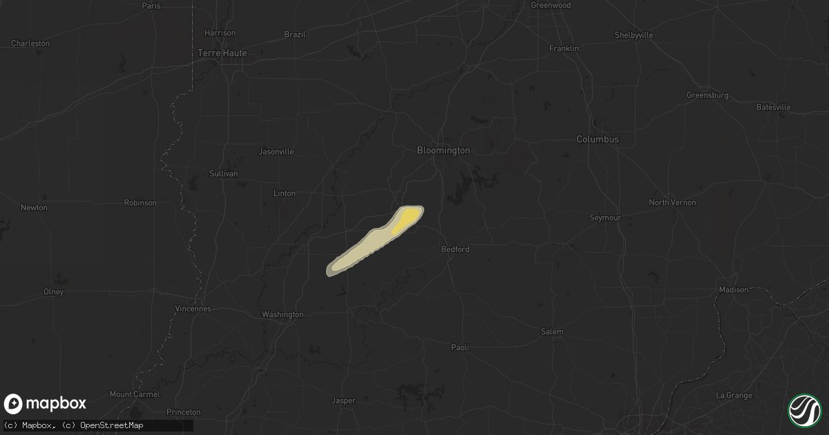 Hail map in Springville, IN on April 2, 2024