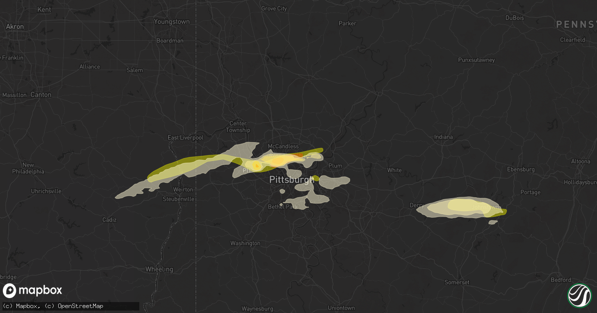 Hail map in Glenshaw, PA on April 2, 2025