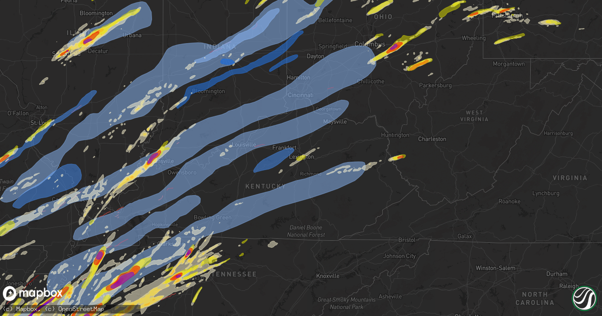 Hail map on April 2, 2025