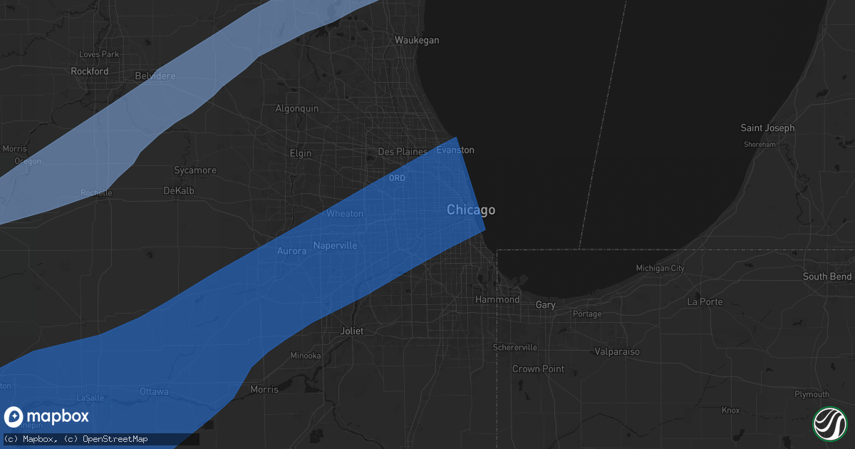Hail map in Berwyn, IL on April 2, 2026