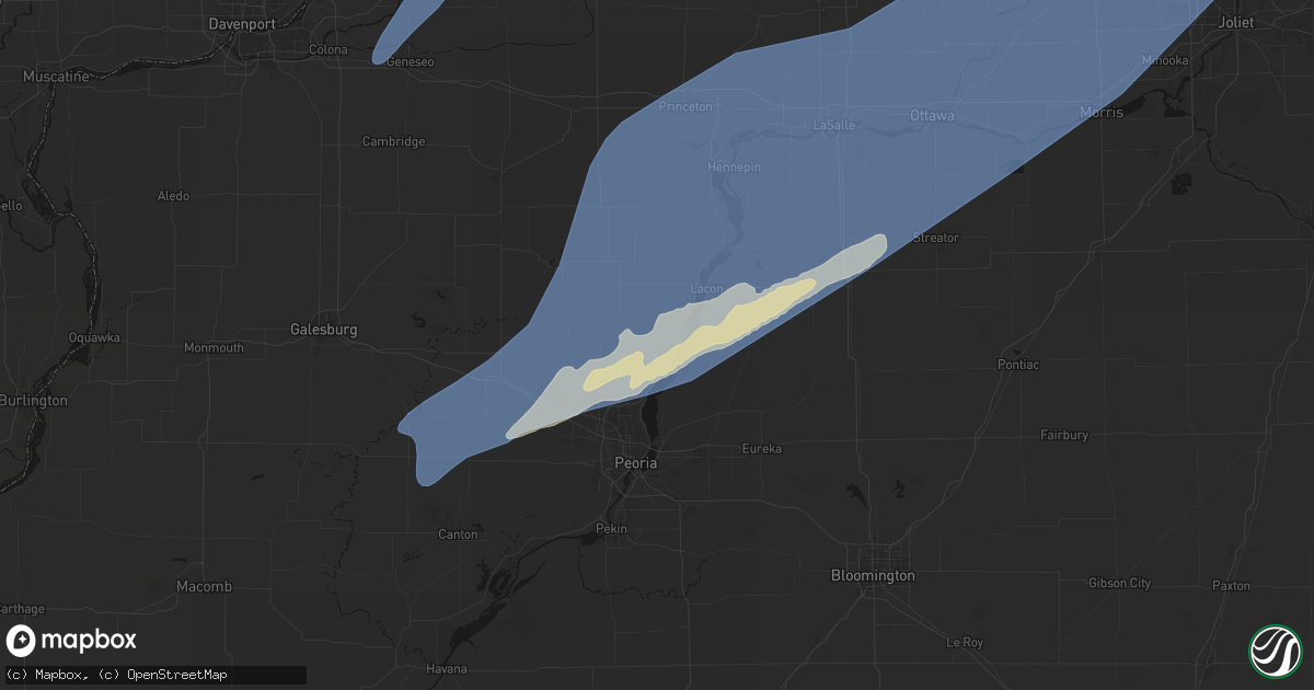 Hail map in Chillicothe, IL on April 2, 2026