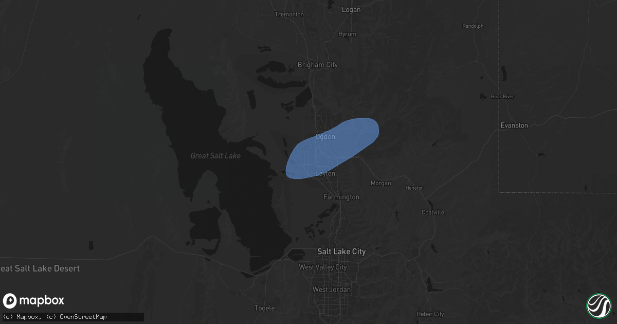 Hail map in Clearfield, UT on April 2, 2026
