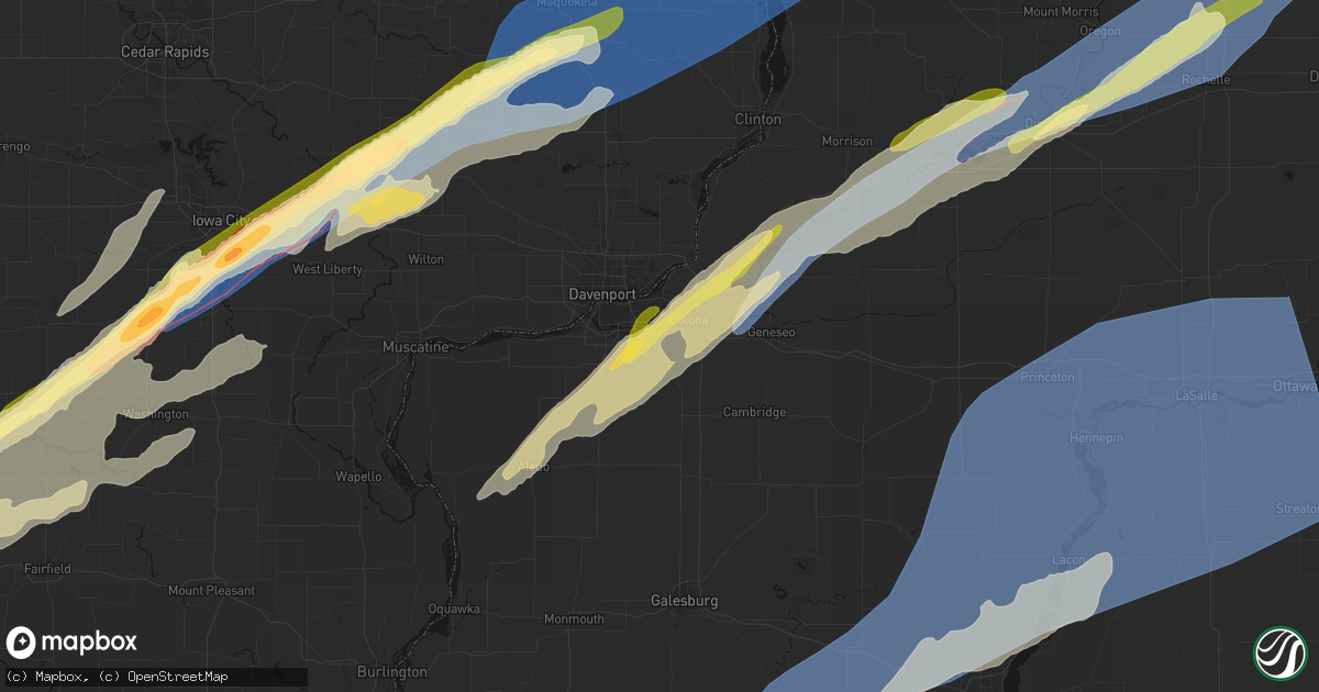Hail map in Coal Valley, IL on April 2, 2026