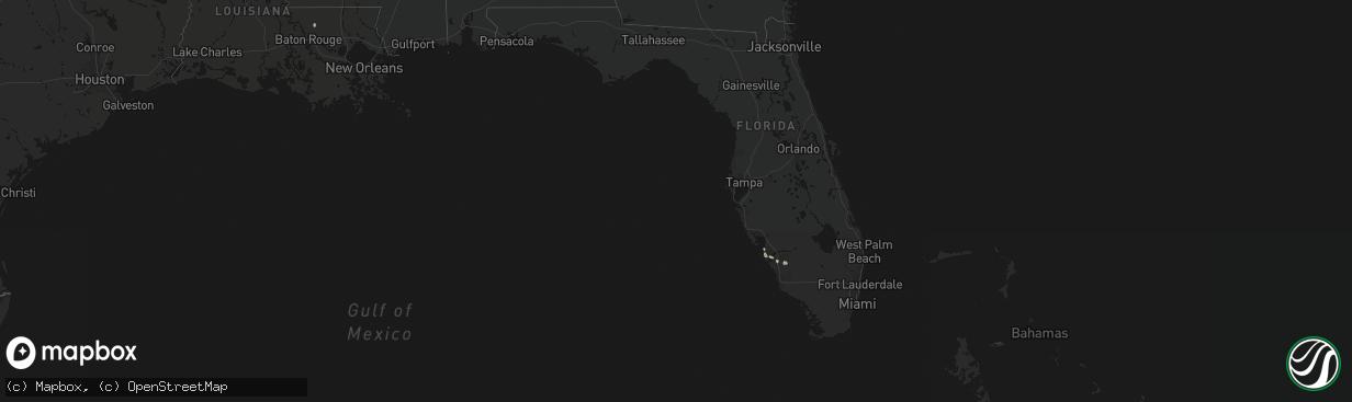 Hail map in Florida on April 2, 2026