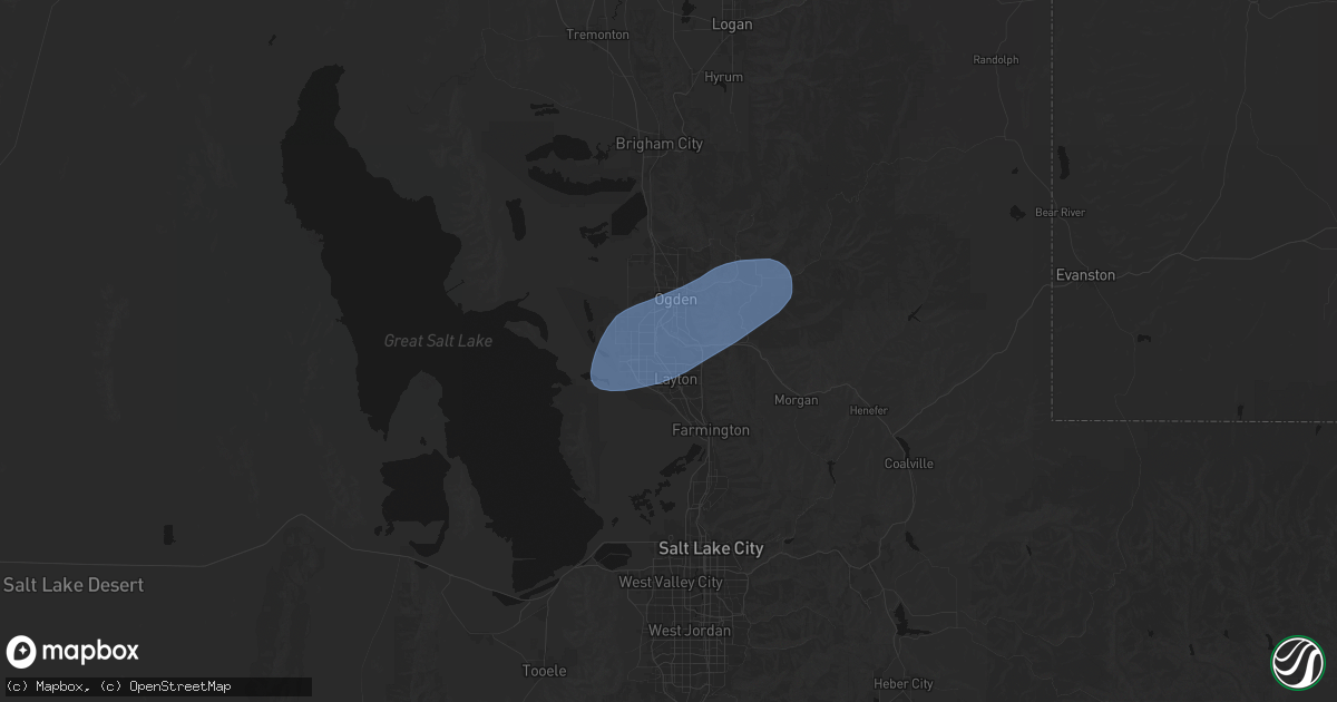 Hail map in Hill Afb, UT on April 2, 2026