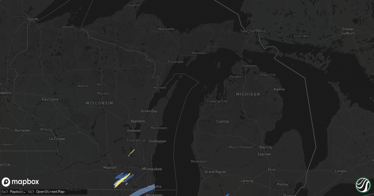 Hail map in Michigan on April 2, 2026