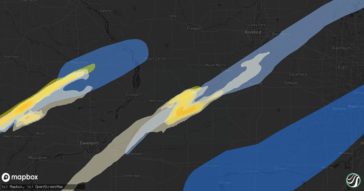 Hail map in Sterling, IL on April 2, 2026