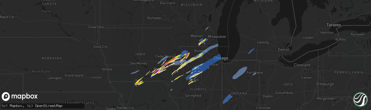 Hail map on April 2, 2026