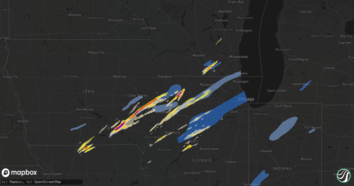 Hail map on April 2, 2026