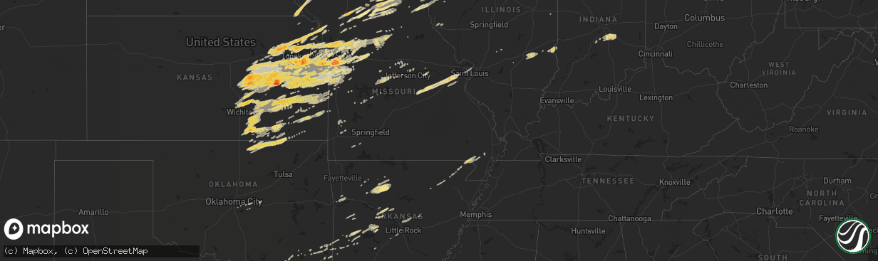 Hail map in Michigan on April 3, 2011