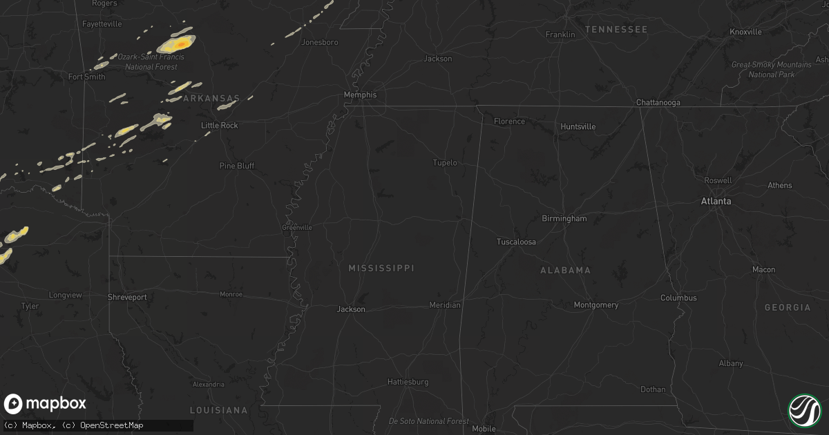 Hail map on April 3, 2011