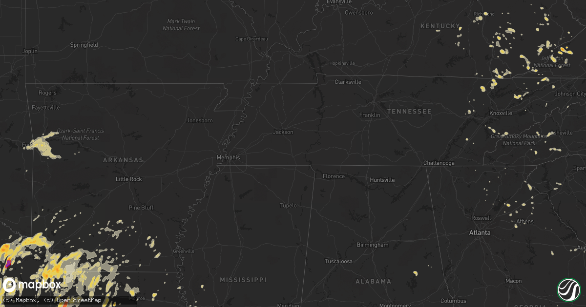 Hail map on April 3, 2012
