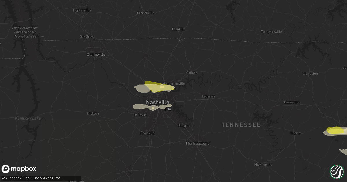 Hail map in Old Hickory, TN on April 3, 2015