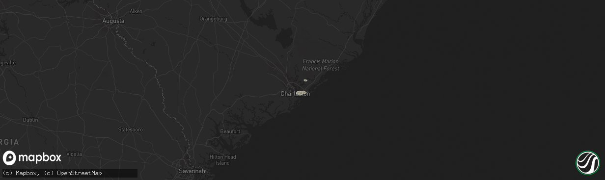 Hail map in Mount Pleasant, SC on April 3, 2017