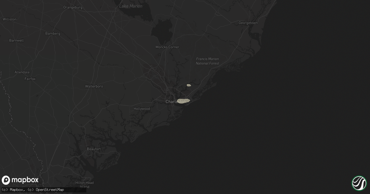 Hail map in Mount Pleasant, SC on April 3, 2017