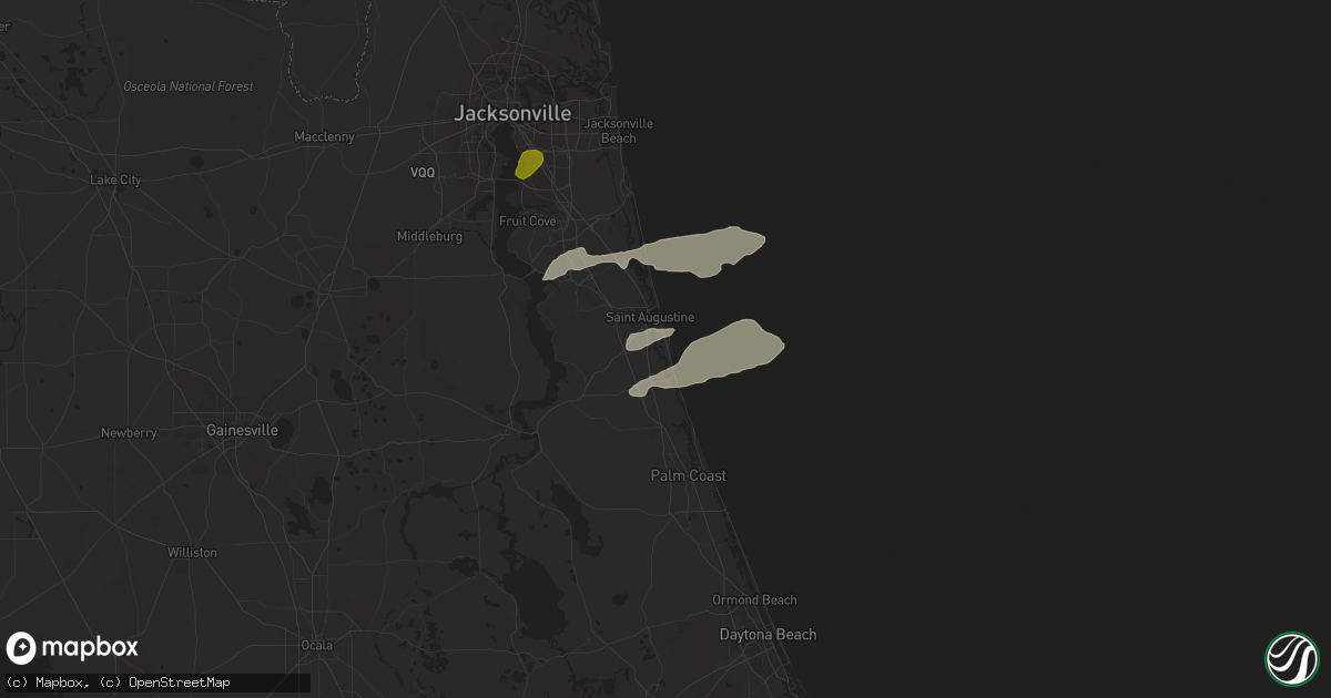 Hail map in Saint Augustine, FL on April 3, 2017