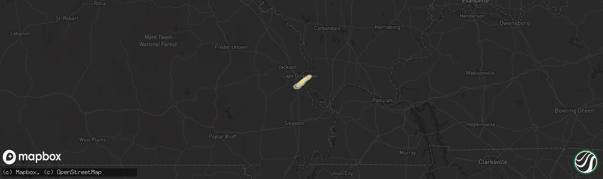 Hail map in Scott City, MO on April 3, 2017