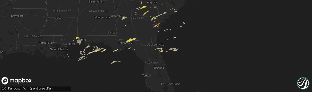 Hail map on April 3, 2017