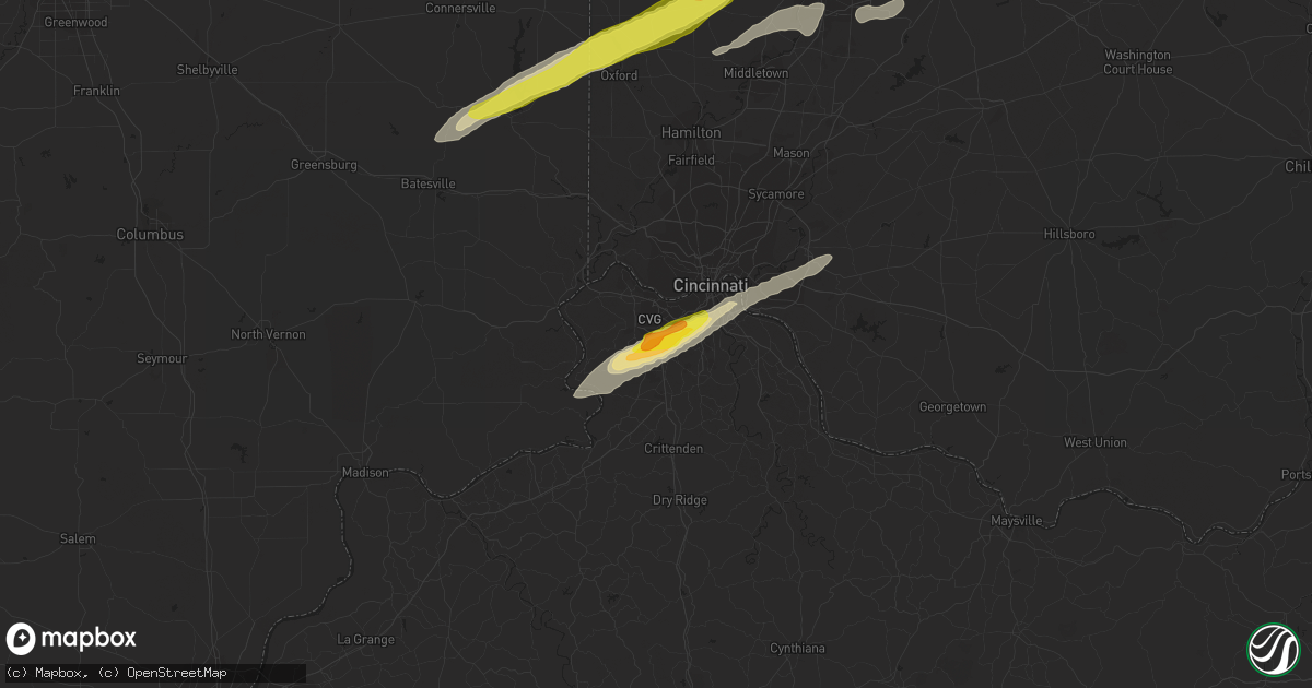 Hail map in Florence, KY on April 3, 2018