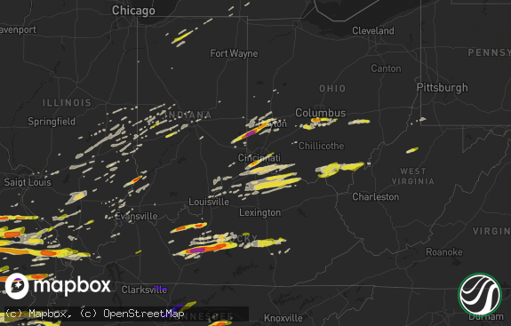 Hail map preview on 04-03-2018