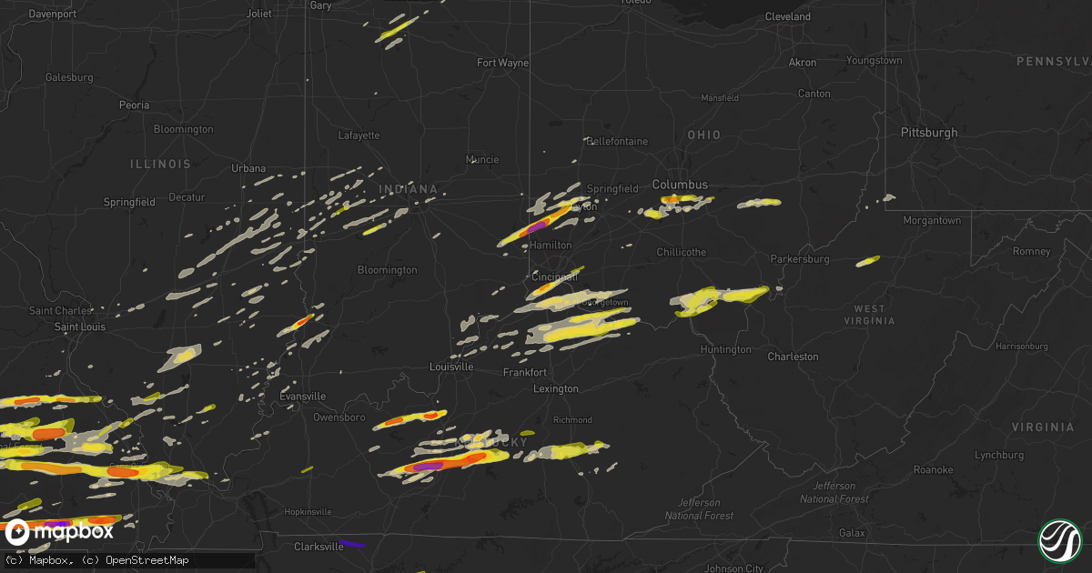 Hail map on April 3, 2018