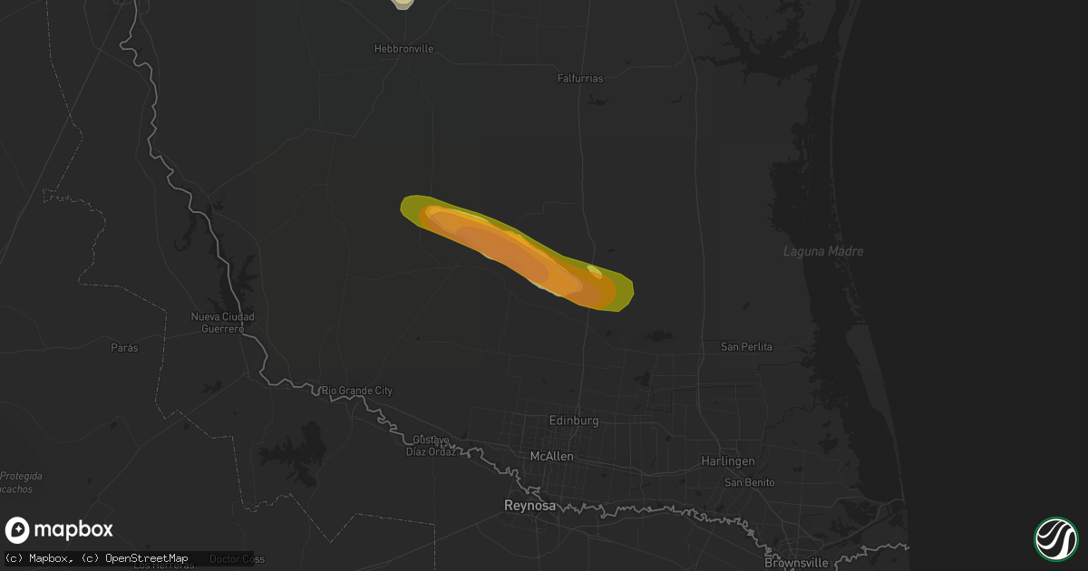 Hail map in Linn, TX on April 3, 2020