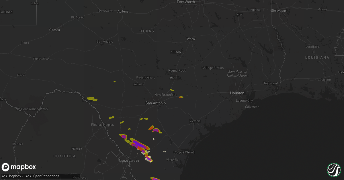 Hail map on April 3, 2020