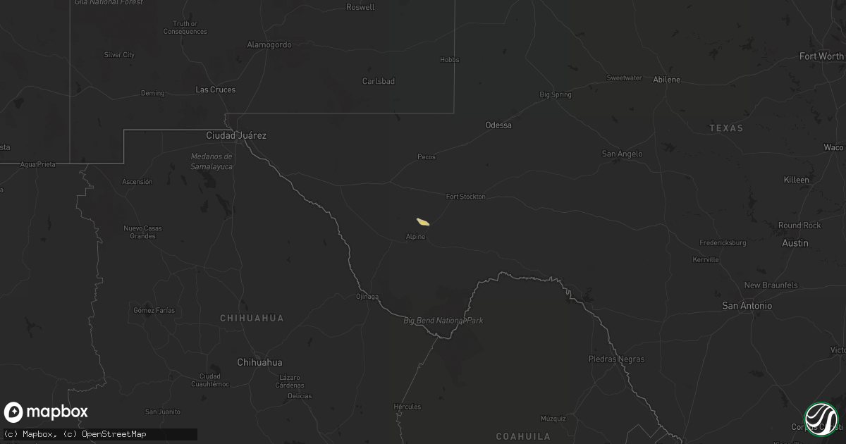 Hail map on April 3, 2021