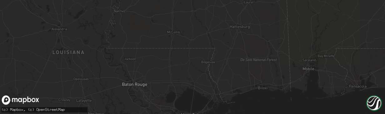 Hail map in Breckenridge, TX on April 3, 2022