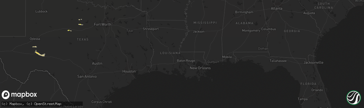 Hail map in Florida on April 3, 2022