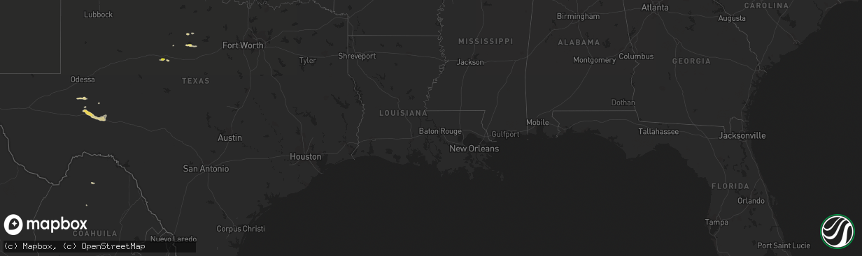 Hail map on April 3, 2022