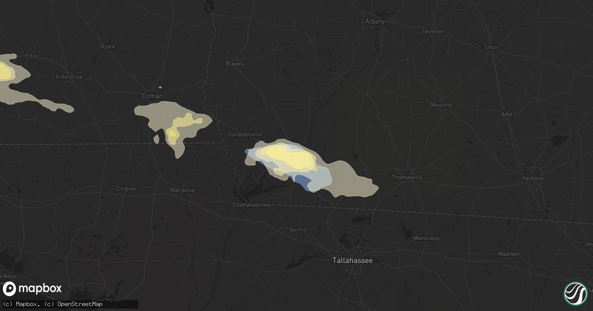 Hail map in Bainbridge, GA on April 3, 2023