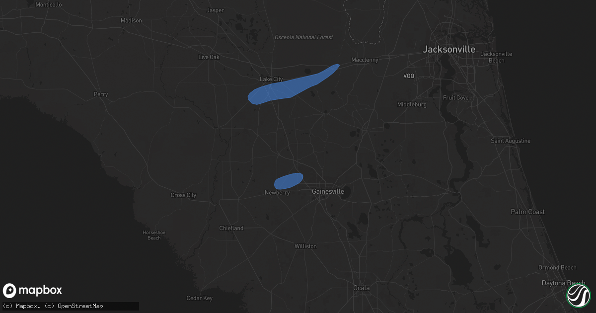 Hail map in Alachua, FL on April 3, 2024